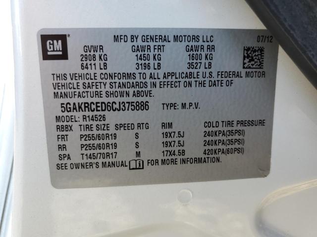 Photo 12 VIN: 5GAKRCED6CJ375886 - BUICK ENCLAVE 