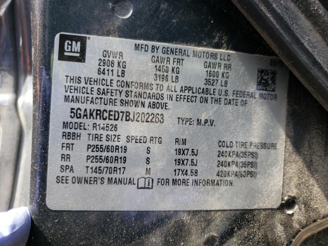 Photo 9 VIN: 5GAKRCED7BJ202263 - BUICK ENCLAVE CX 