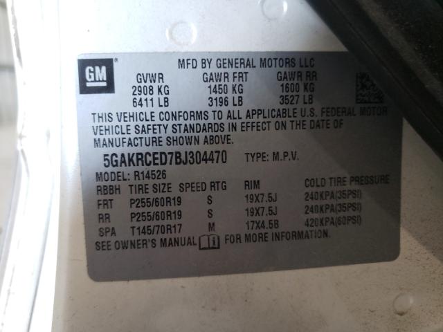 Photo 9 VIN: 5GAKRCED7BJ304470 - BUICK ENCLAVE CX 