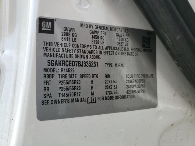 Photo 13 VIN: 5GAKRCED7BJ335251 - BUICK ENCLAVE 