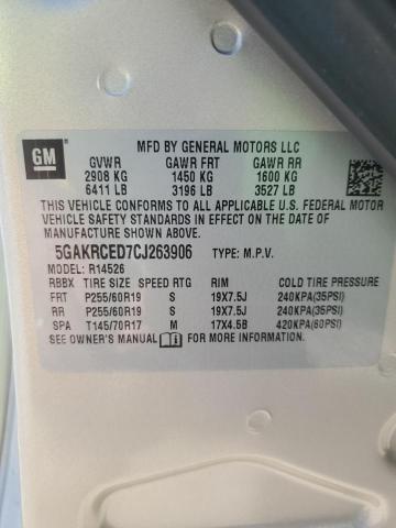 Photo 12 VIN: 5GAKRCED7CJ263906 - BUICK ENCLAVE 