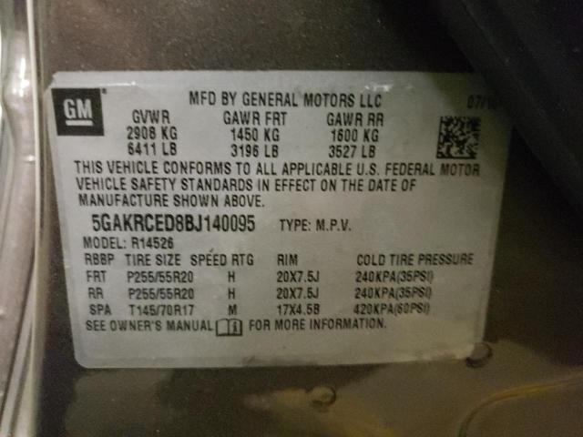 Photo 11 VIN: 5GAKRCED8BJ140095 - BUICK ENCLAVE 