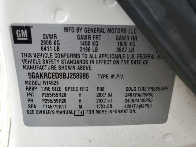 Photo 12 VIN: 5GAKRCED8BJ258986 - BUICK ENCLAVE 