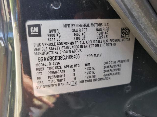 Photo 9 VIN: 5GAKRCED8CJ106496 - BUICK ENCLAVE 