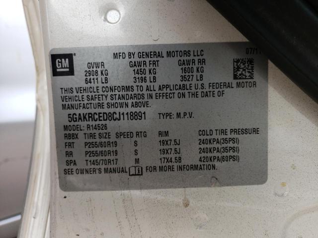 Photo 12 VIN: 5GAKRCED8CJ118891 - BUICK ENCLAVE 