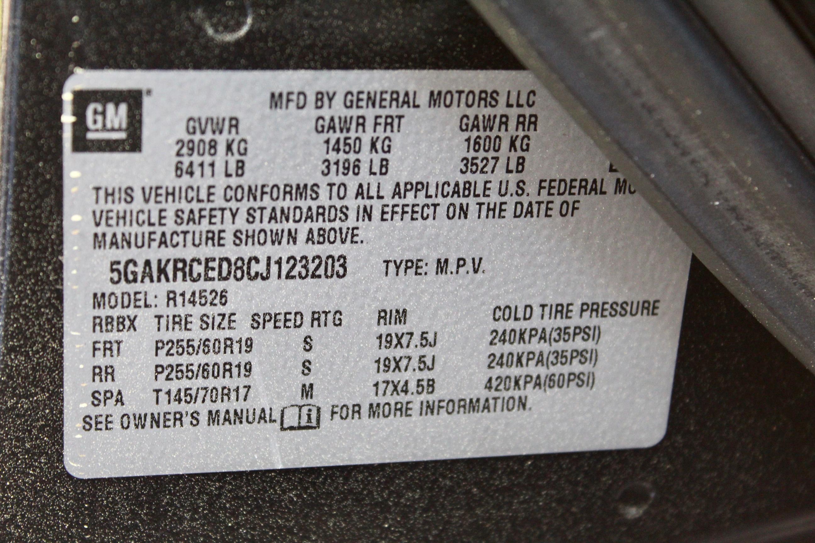 Photo 9 VIN: 5GAKRCED8CJ123203 - BUICK ENCLAVE 