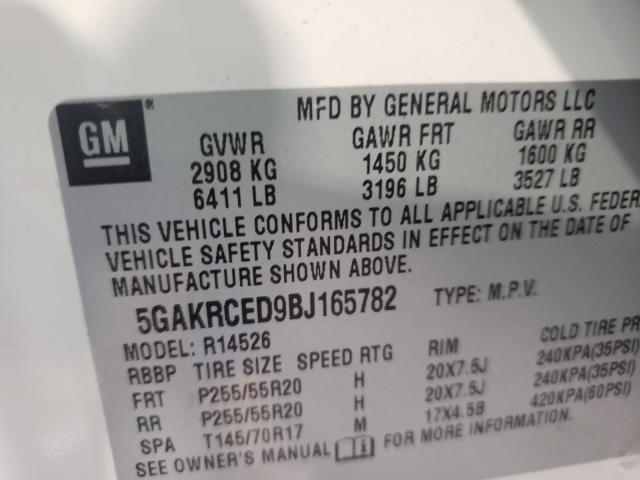 Photo 9 VIN: 5GAKRCED9BJ165782 - BUICK ENCLAVE CX 