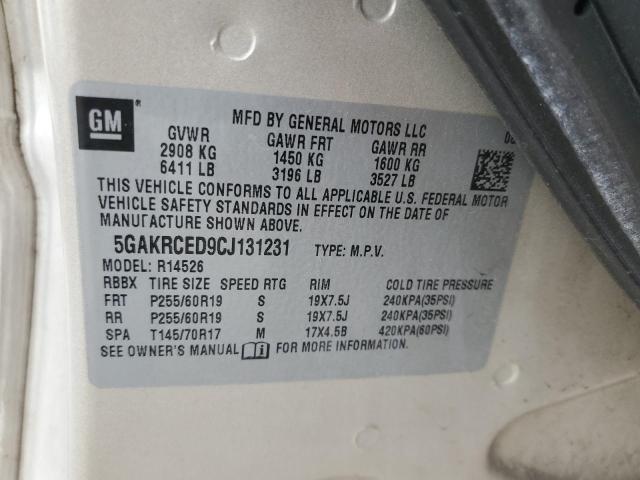 Photo 12 VIN: 5GAKRCED9CJ131231 - BUICK ENCLAVE 