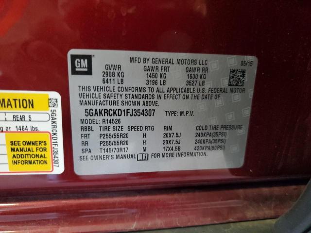 Photo 12 VIN: 5GAKRCKD1FJ354307 - BUICK ENCLAVE 