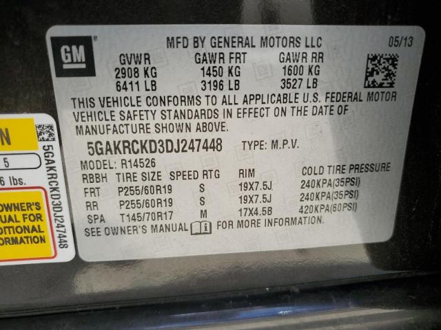 Photo 13 VIN: 5GAKRCKD3DJ247448 - BUICK ENCLAVE 