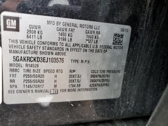 Photo 11 VIN: 5GAKRCKD3EJ103576 - BUICK ENCLAVE 