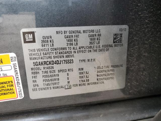 Photo 13 VIN: 5GAKRCKD4DJ179323 - BUICK ENCLAVE 