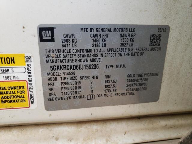 Photo 12 VIN: 5GAKRCKD6EJ159236 - BUICK ENCLAVE 