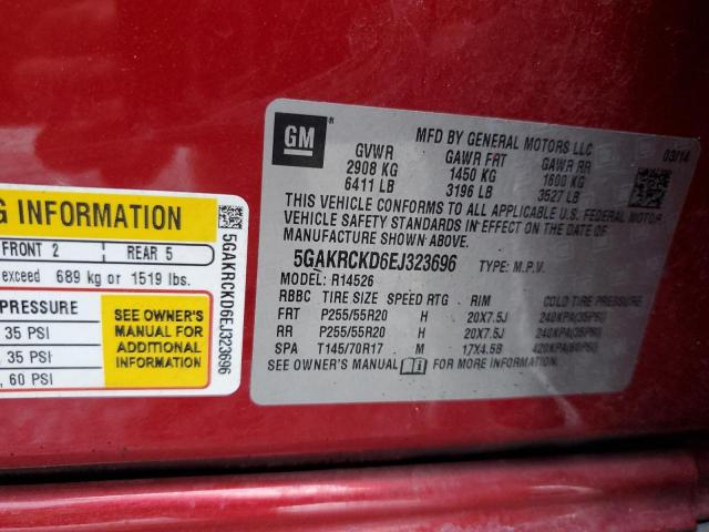 Photo 12 VIN: 5GAKRCKD6EJ323696 - BUICK ENCLAVE 