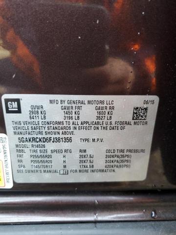 Photo 12 VIN: 5GAKRCKD6FJ381356 - BUICK ENCLAVE 