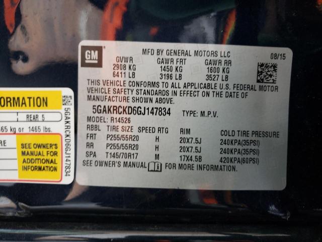 Photo 9 VIN: 5GAKRCKD6GJ147834 - BUICK ENCLAVE 