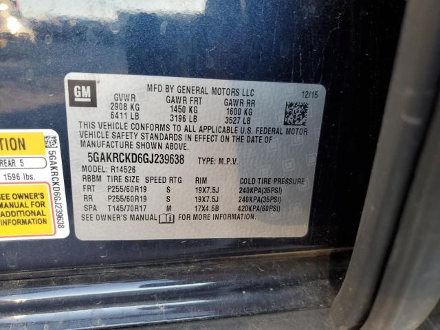 Photo 12 VIN: 5GAKRCKD6GJ239638 - BUICK ENCLAVE 