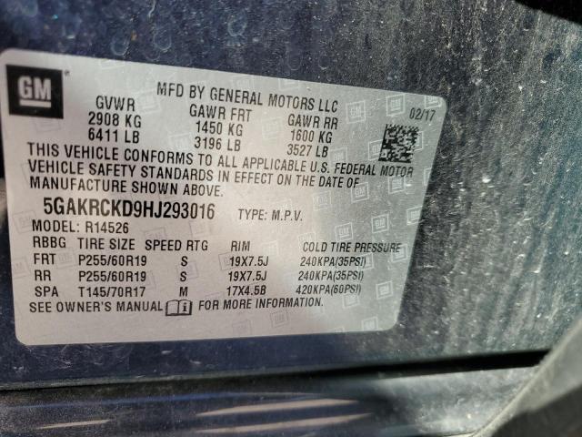 Photo 13 VIN: 5GAKRCKD9HJ293016 - BUICK ENCLAVE 