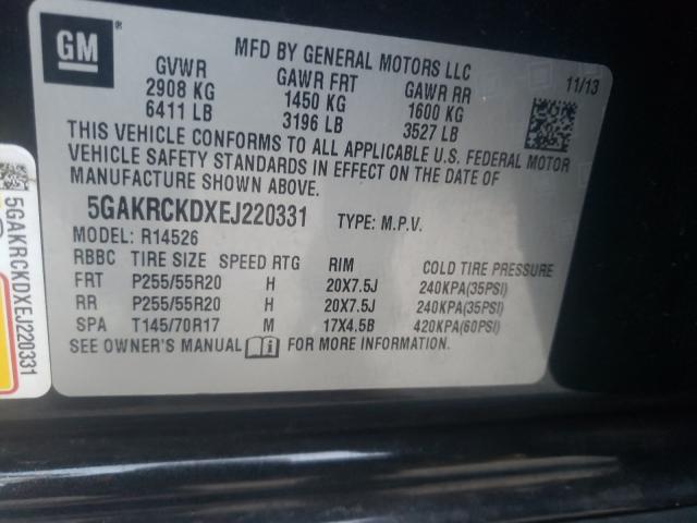 Photo 9 VIN: 5GAKRCKDXEJ220331 - BUICK ENCLAVE 