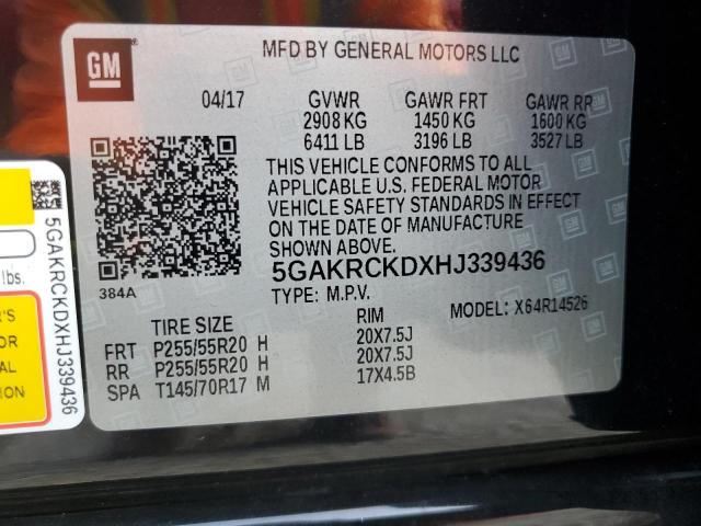 Photo 12 VIN: 5GAKRCKDXHJ339436 - BUICK ENCLAVE 