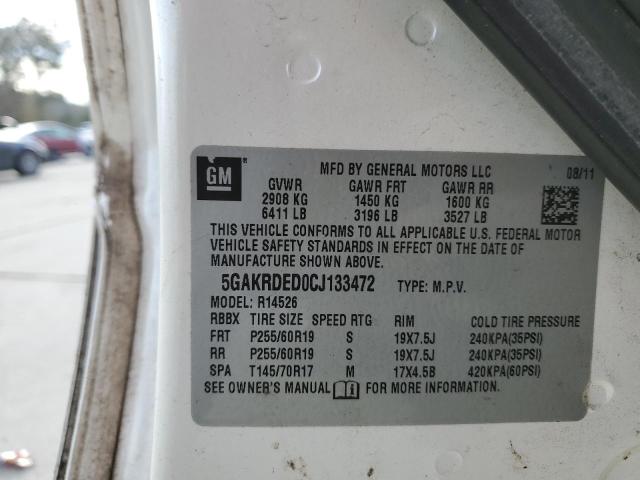 Photo 13 VIN: 5GAKRDED0CJ133472 - BUICK ENCLAVE 