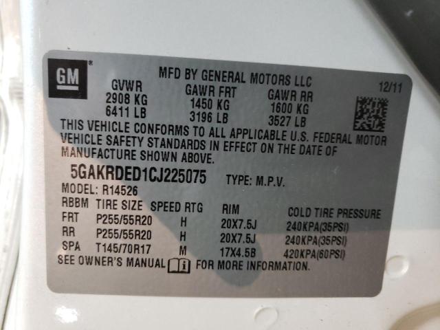 Photo 9 VIN: 5GAKRDED1CJ225075 - BUICK ENCLAVE 