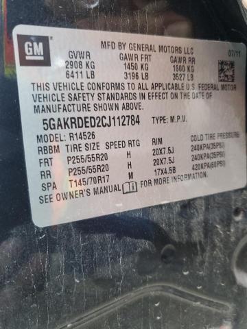 Photo 12 VIN: 5GAKRDED2CJ112784 - BUICK ENCLAVE 