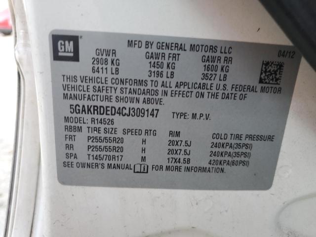 Photo 12 VIN: 5GAKRDED4CJ309147 - BUICK ENCLAVE 