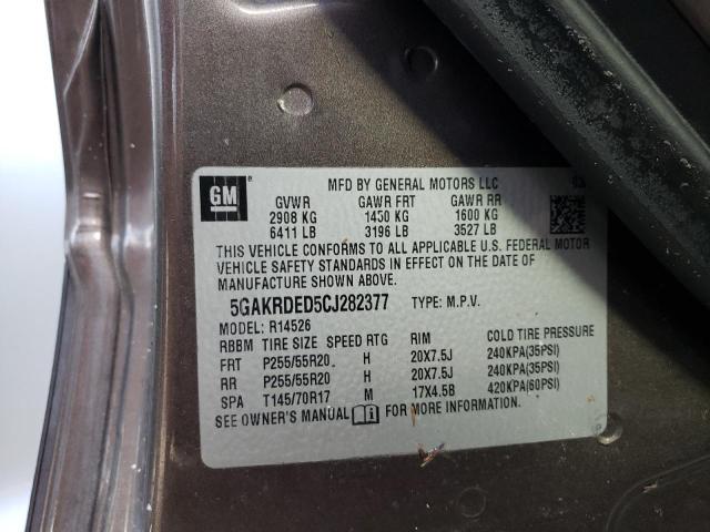 Photo 9 VIN: 5GAKRDED5CJ282377 - BUICK ENCLAVE 