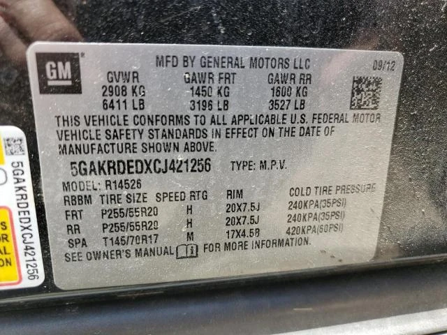 Photo 13 VIN: 5GAKRDEDXCJ421256 - BUICK ENCLAVE 