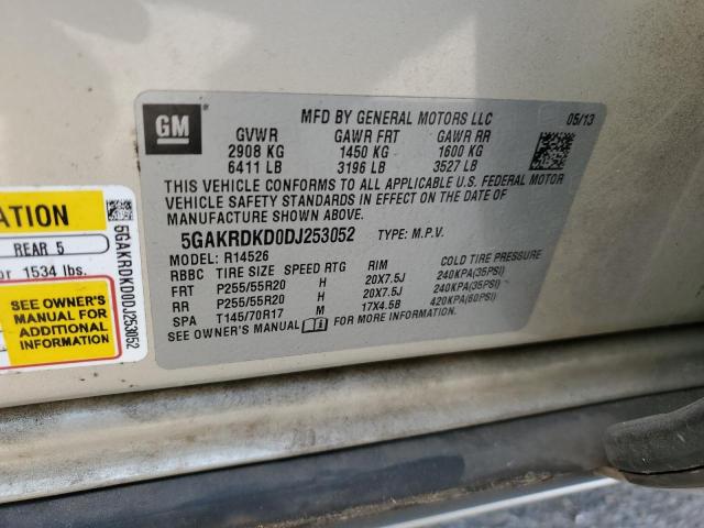 Photo 13 VIN: 5GAKRDKD0DJ253052 - BUICK ENCLAVE 