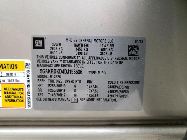 Photo 11 VIN: 5GAKRDKD4DJ153536 - BUICK ENCLAVE 