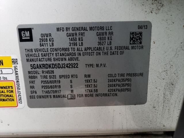 Photo 12 VIN: 5GAKRDKD5DJ242922 - BUICK ENCLAVE 