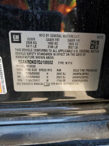 Photo 12 VIN: 5GAKRDKD7DJ108932 - BUICK ENCLAVE 