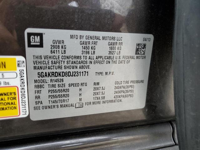 Photo 12 VIN: 5GAKRDKD8DJ231171 - BUICK ENCLAVE 