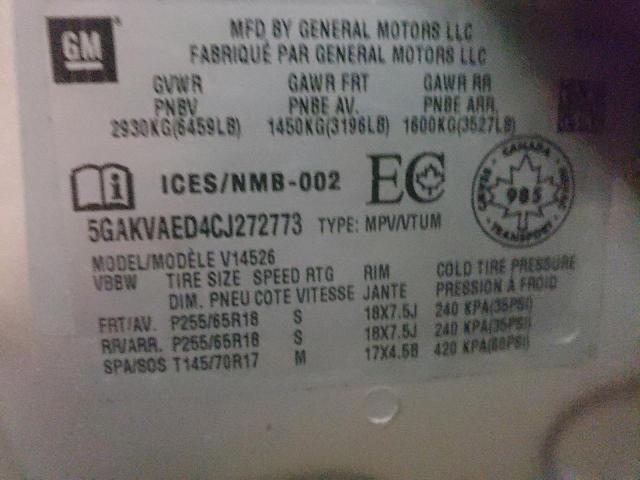 Photo 13 VIN: 5GAKVAED4CJ272773 - BUICK ENCLAVE 