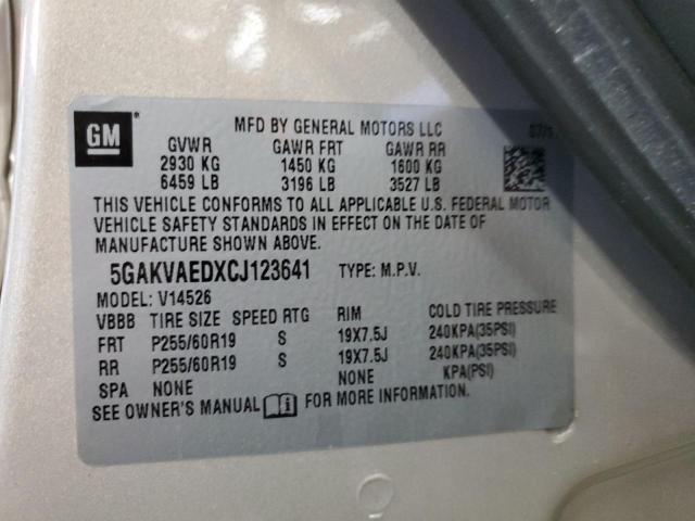 Photo 12 VIN: 5GAKVAEDXCJ123641 - BUICK ENCLAVE 