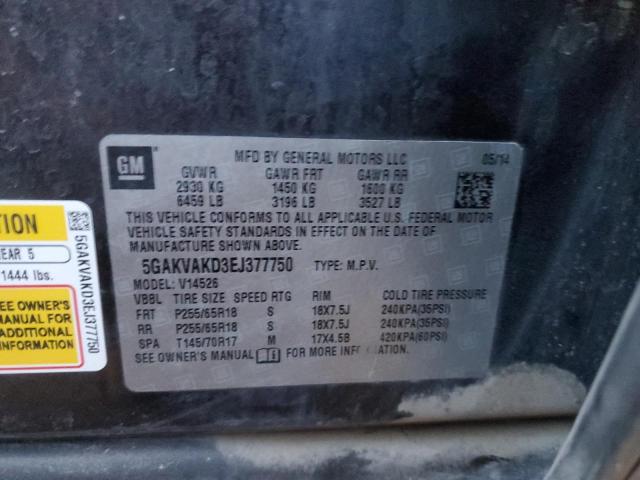 Photo 13 VIN: 5GAKVAKD3EJ377750 - BUICK ENCLAVE 