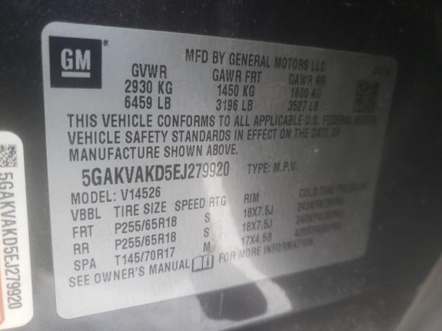 Photo 12 VIN: 5GAKVAKD5EJ279920 - BUICK ENCLAVE 