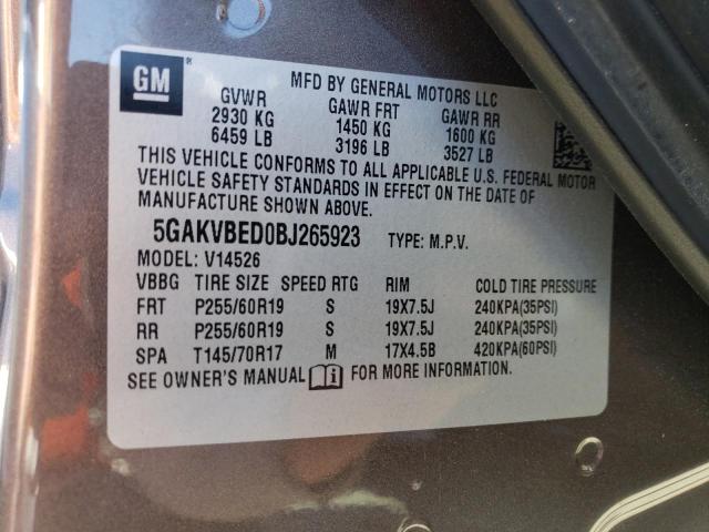 Photo 11 VIN: 5GAKVBED0BJ265923 - BUICK ENCLAVE 