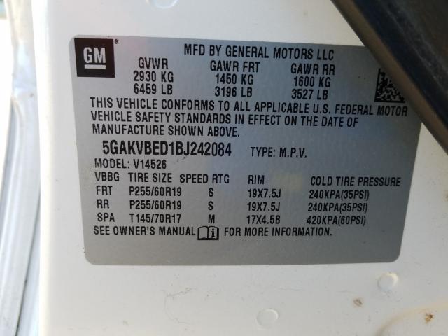 Photo 9 VIN: 5GAKVBED1BJ242084 - BUICK ENCLAVE CX 