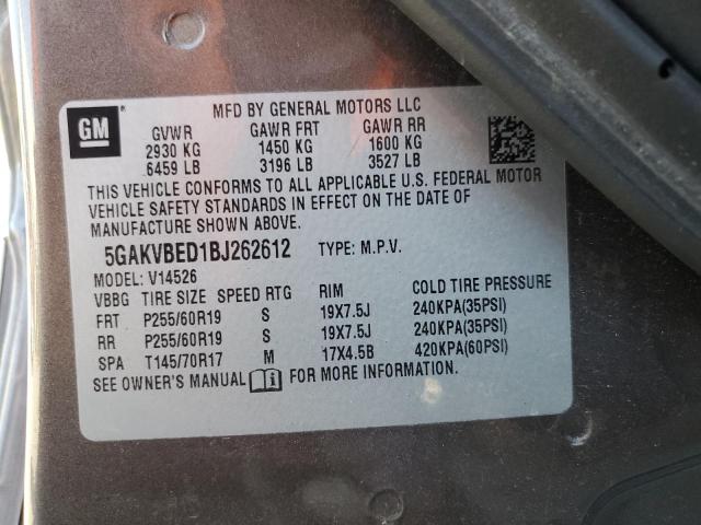 Photo 12 VIN: 5GAKVBED1BJ262612 - BUICK ENCLAVE 