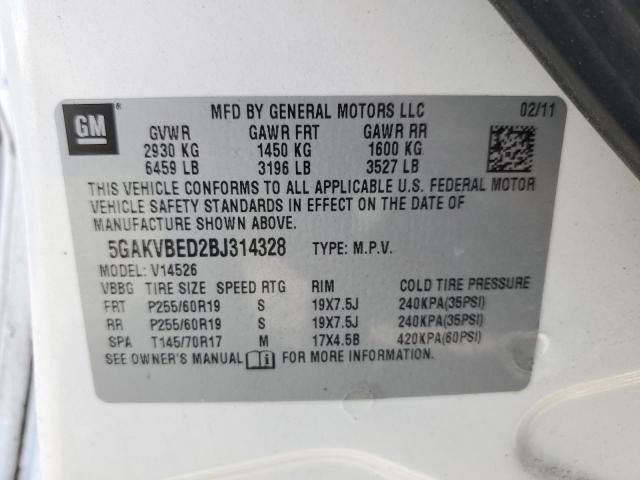 Photo 12 VIN: 5GAKVBED2BJ314328 - BUICK ENCLAVE 