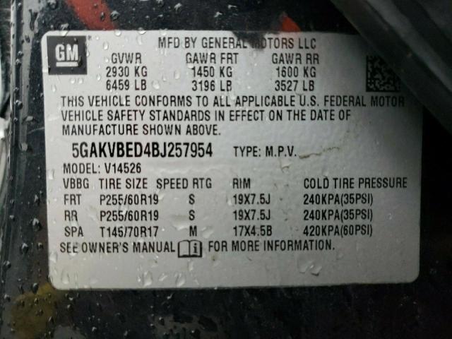 Photo 12 VIN: 5GAKVBED4BJ257954 - BUICK ENCLAVE CX 