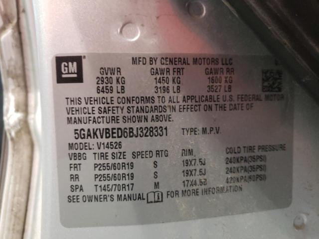 Photo 9 VIN: 5GAKVBED6BJ328331 - BUICK ENCLAVE CX 