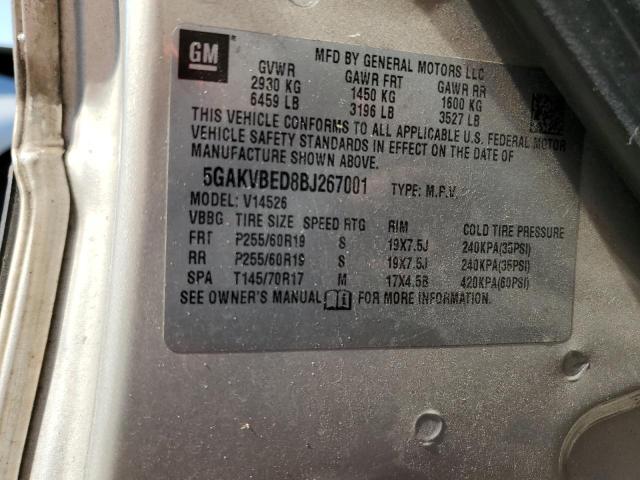 Photo 12 VIN: 5GAKVBED8BJ267001 - BUICK ENCLAVE CX 