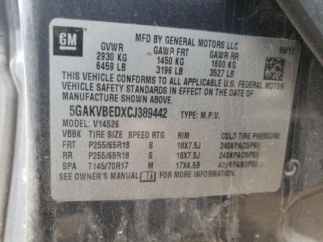 Photo 12 VIN: 5GAKVBEDXCJ389442 - BUICK ENCLAVE 