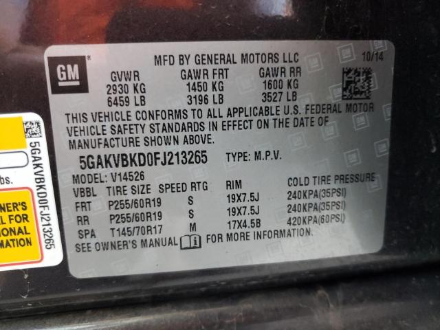 Photo 11 VIN: 5GAKVBKD0FJ213265 - BUICK ENCLAVE 