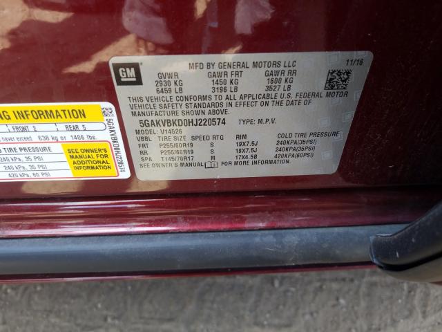 Photo 9 VIN: 5GAKVBKD0HJ220574 - BUICK ENCLAVE 