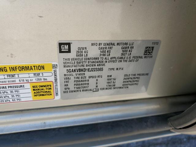 Photo 9 VIN: 5GAKVBKD1EJ223365 - BUICK ENCLAVE 